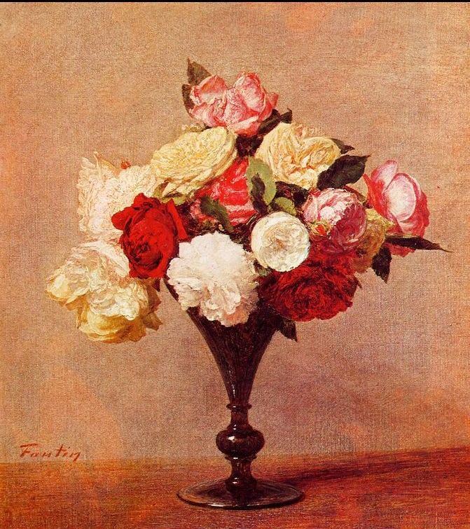 Henri Fantin-Latour Roses in a Vase I